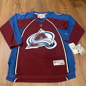 NEW NHL Reebok Colorado Avalanche Hockey Official Jersey Size Youth L/XL